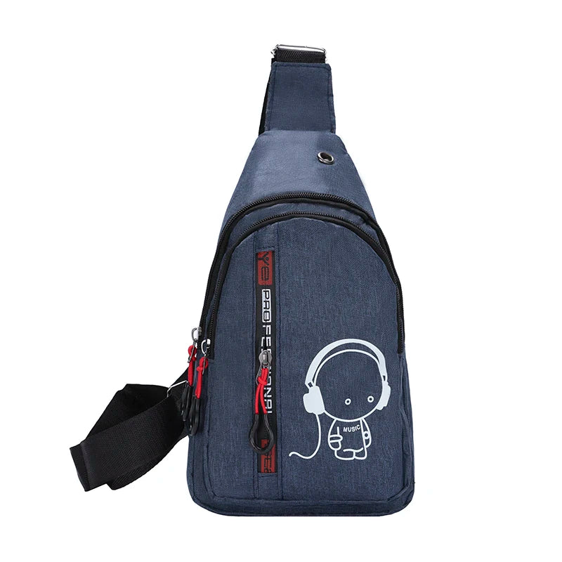 Men's Chest Bag 2024 New Casual Fashion Shoulder Bag Male Hand