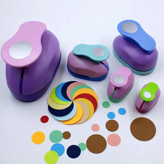 8/16/25/38/50mm Random Color Circle Punch DIY Embossing Punches
