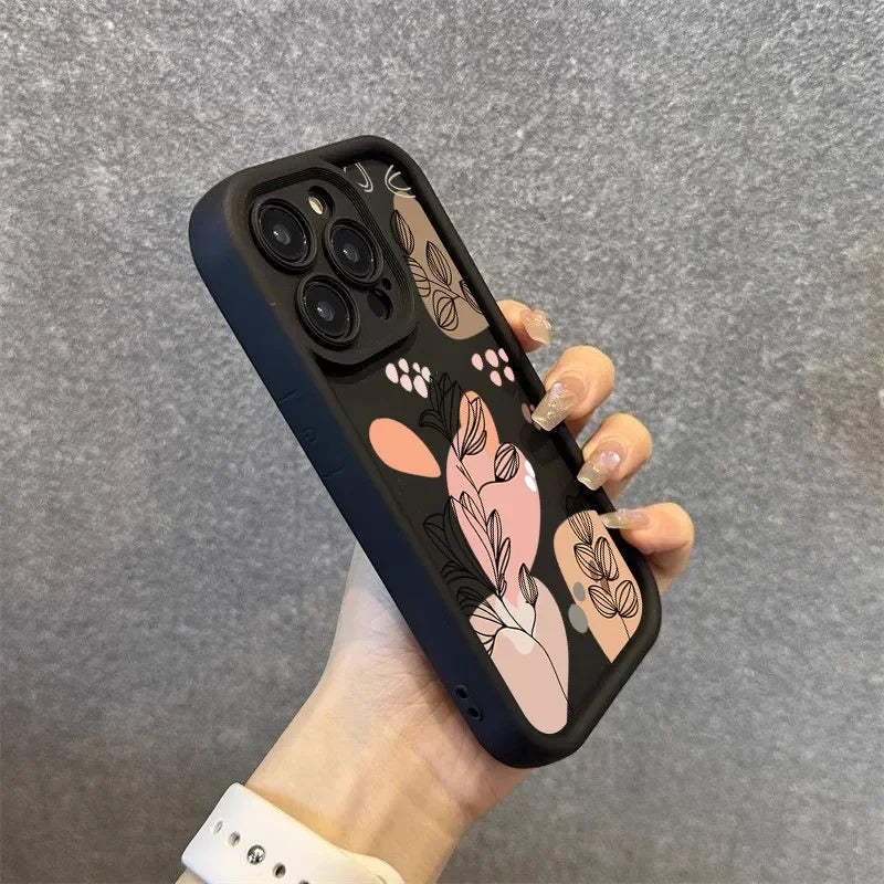 Abstract Plants Phone Case for IPhone 14 Pro Max 13 12 Mini 11 15 Pro