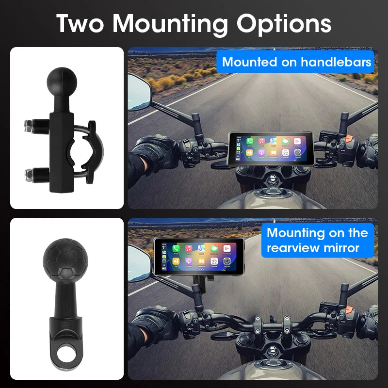 5/7 inch Carplay Motorcycle DVR GPS Navigation Wireless Carplay