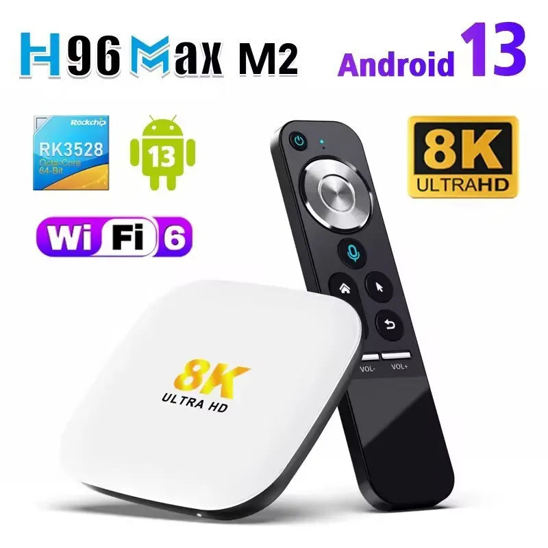 Android TV Box H96MAX M2 Android 13.0 RK3528 4GB RAM 64GB ROM Support