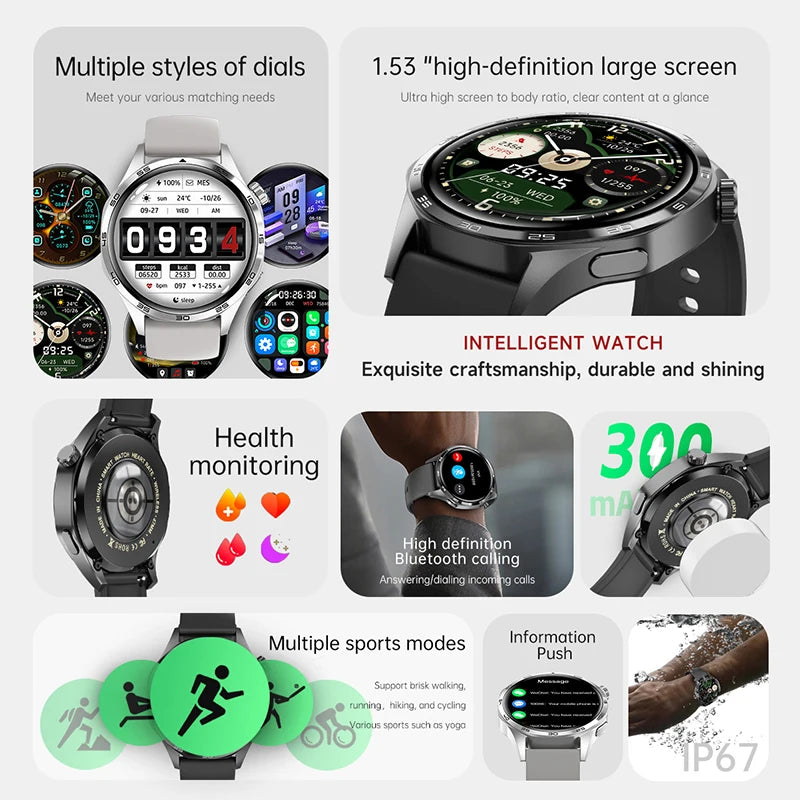For Huawei GT5 PRO Smart Watch Men Watch 4 Pro upgraded version AMOLED