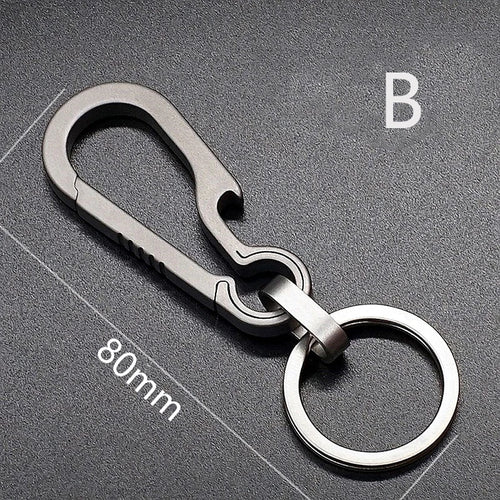 1PC Titanium Alloy Keychain Tiranium Buckle Key Ring Car Accessor