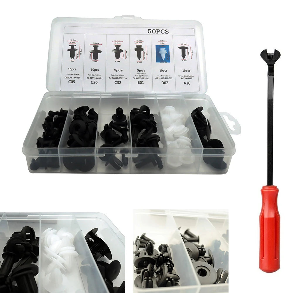 415/100/50 Pcs Universal Car Bumper Retainer Clips Fender Hole Rivets