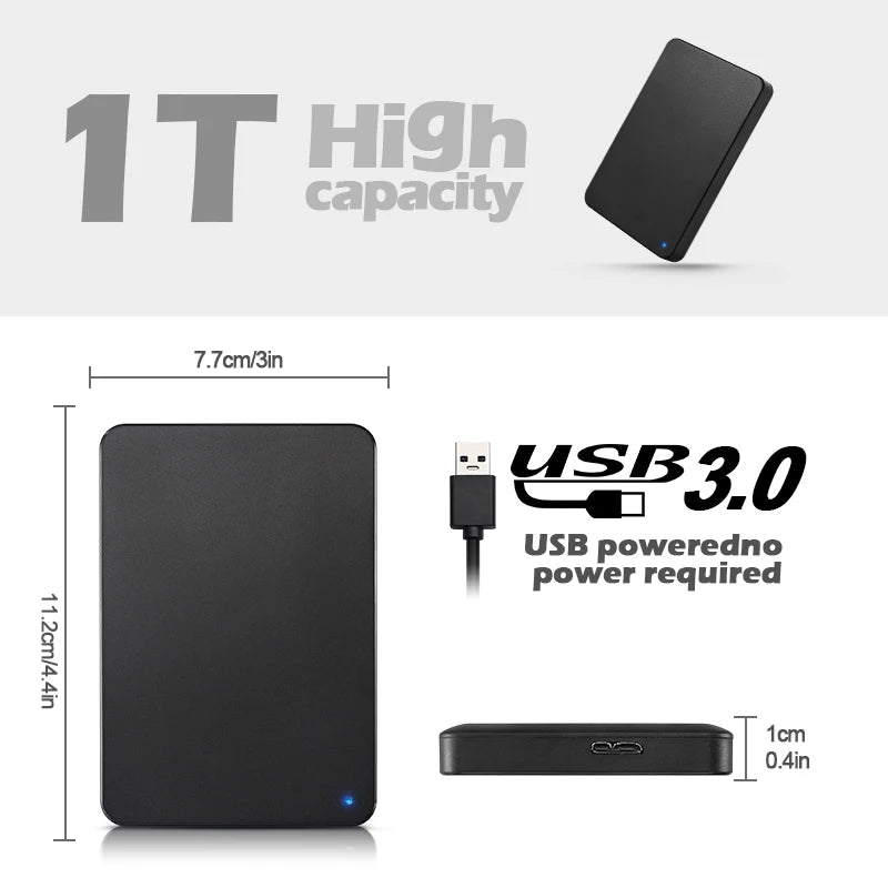 1TB HD External Hard Drive 250GB 320GB 500GB 640GB 720GB Portable Hard