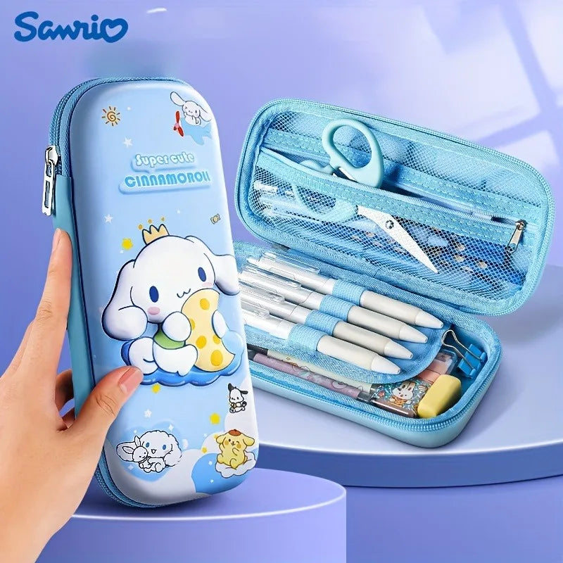 Kuromi & Cinnamoroll Pencil Case, Durable, 3D Three-dimensional