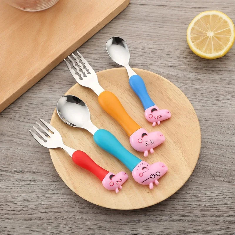 Hasbro Peppa Pig Tableware Fork Spoon Action Doll Toy George Pig Mom