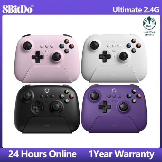 8BitDo Ultimate 2.4G Controller Hall Joystick with Charging Dock For