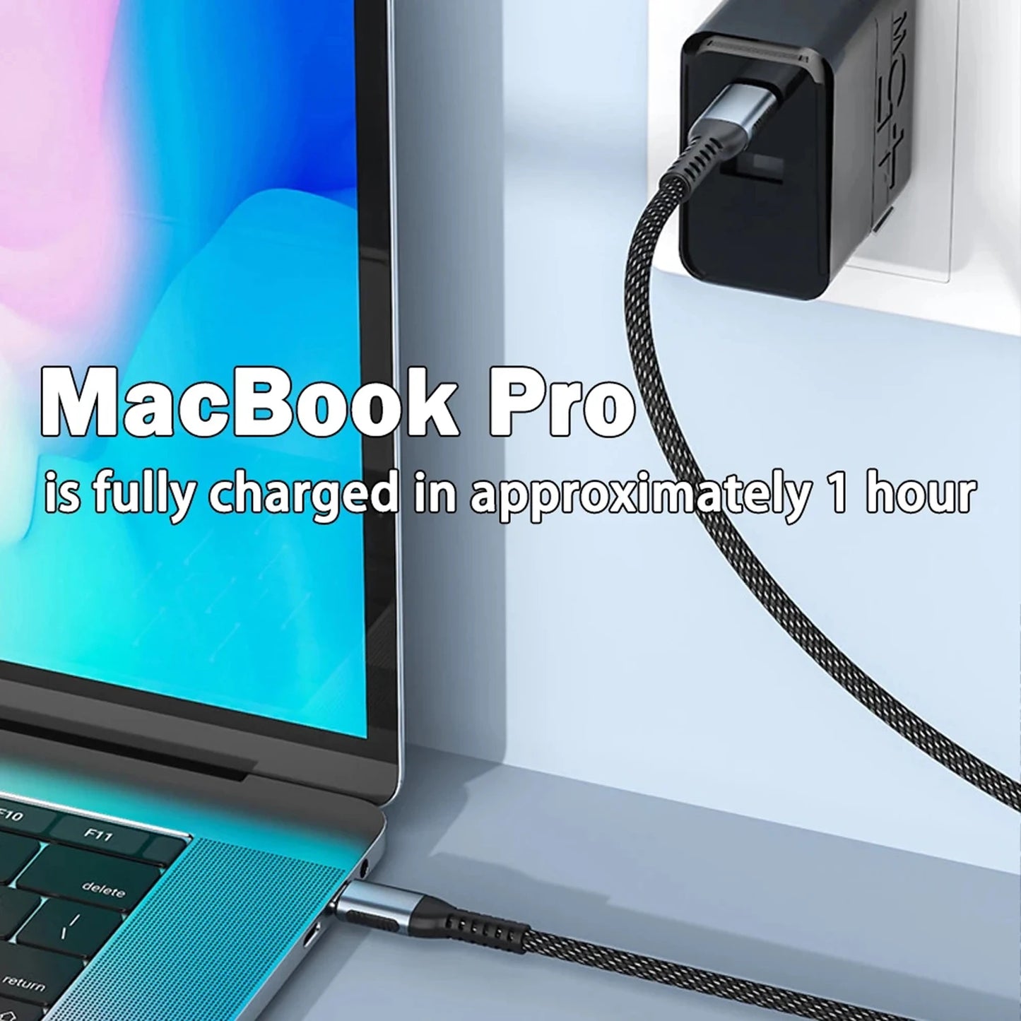 PD 240W Ultra Fast Charging Cable for Macbook Pro 100W 5A USB Type C