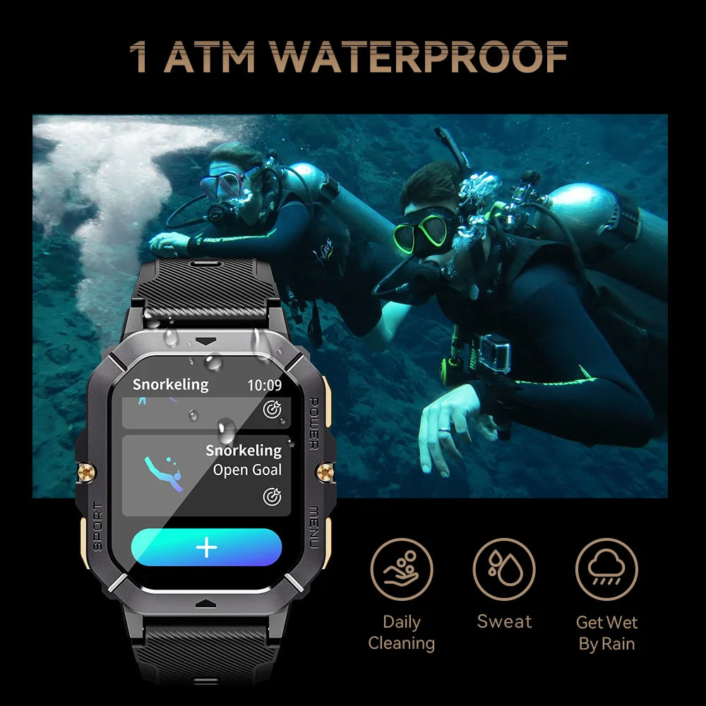 CUBOT C28 Waterproof Smart Watch Men 2.02 Inch Fitness Tracker Sport