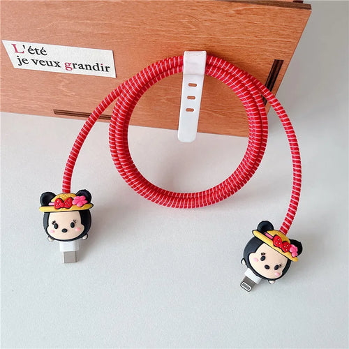 4Pcs/Set 1.4m Data Line Cable Winder Protection Cable Spring Rope