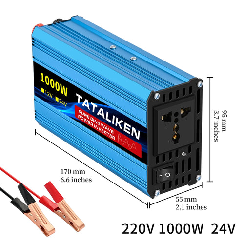 Pure Sine Wave Inverter 1000W-4000W DC 12V/24V to AC 220V 50hz Power