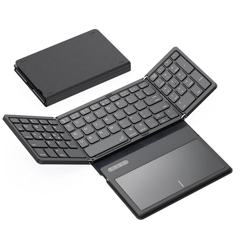 AVATTO Portable Quadruple Folding Wireless Bluetooth keyboard with