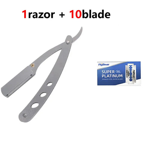 Men Professional Barber Razor Manual Shaver Straight Edge Stainless