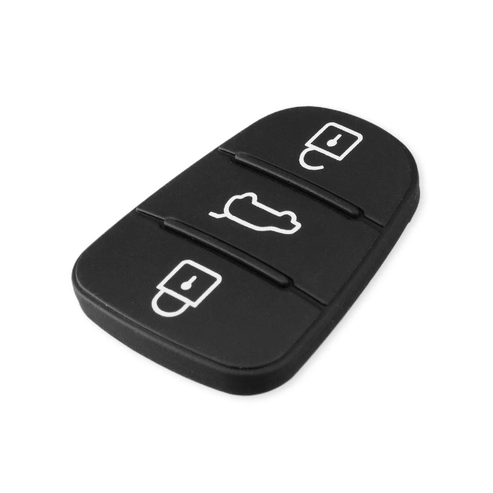 KEYYOU 3 Button Remote Key Fob Case Rubber Pad For Hyundai I10 I20 I30