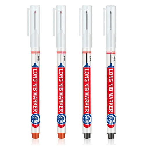 4Pcs/Set 20mm Deep Hole Long Nib Head Markers For Metal Perforating