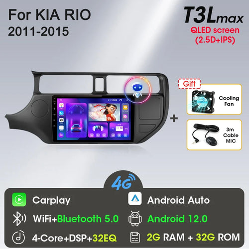 Srnubi Android 12 Car Radio for KIA K3 RIO 2011 2012 2013 2014 2015