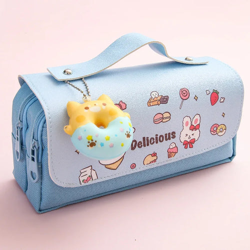 3D Kawaii Pencil Case Girls Decompression Pen Pouch Cute Waterproof