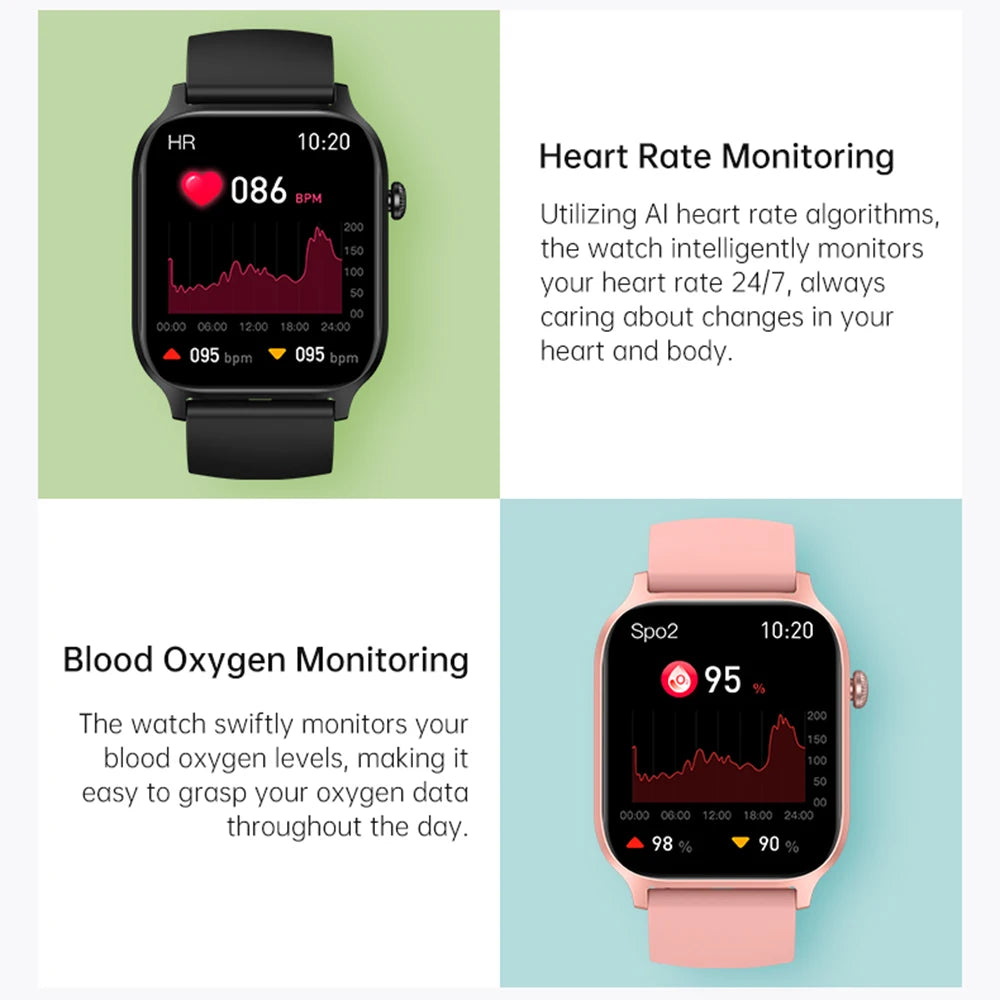 IUTECH Y7PRO Calling Smart Watch 2024, 1.85 inch Screen 24H Health