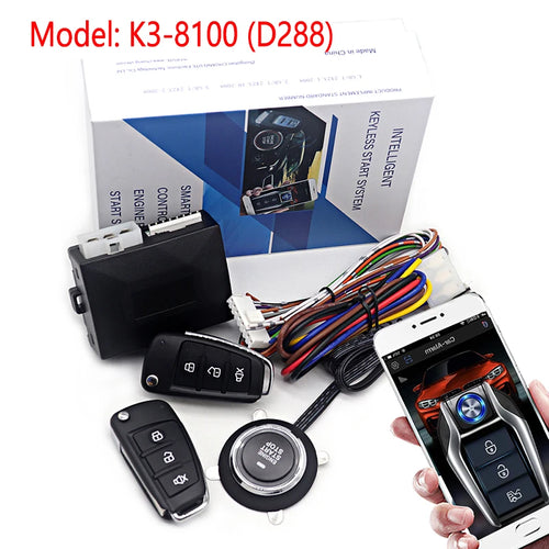 Car Alarm With Autostart Push One Button Auto Start Stop Keyless Entry