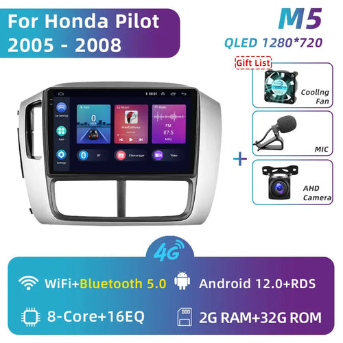 GPS Navigation Car Video Multimedia Player 4G for Honda Pilot 1 2005