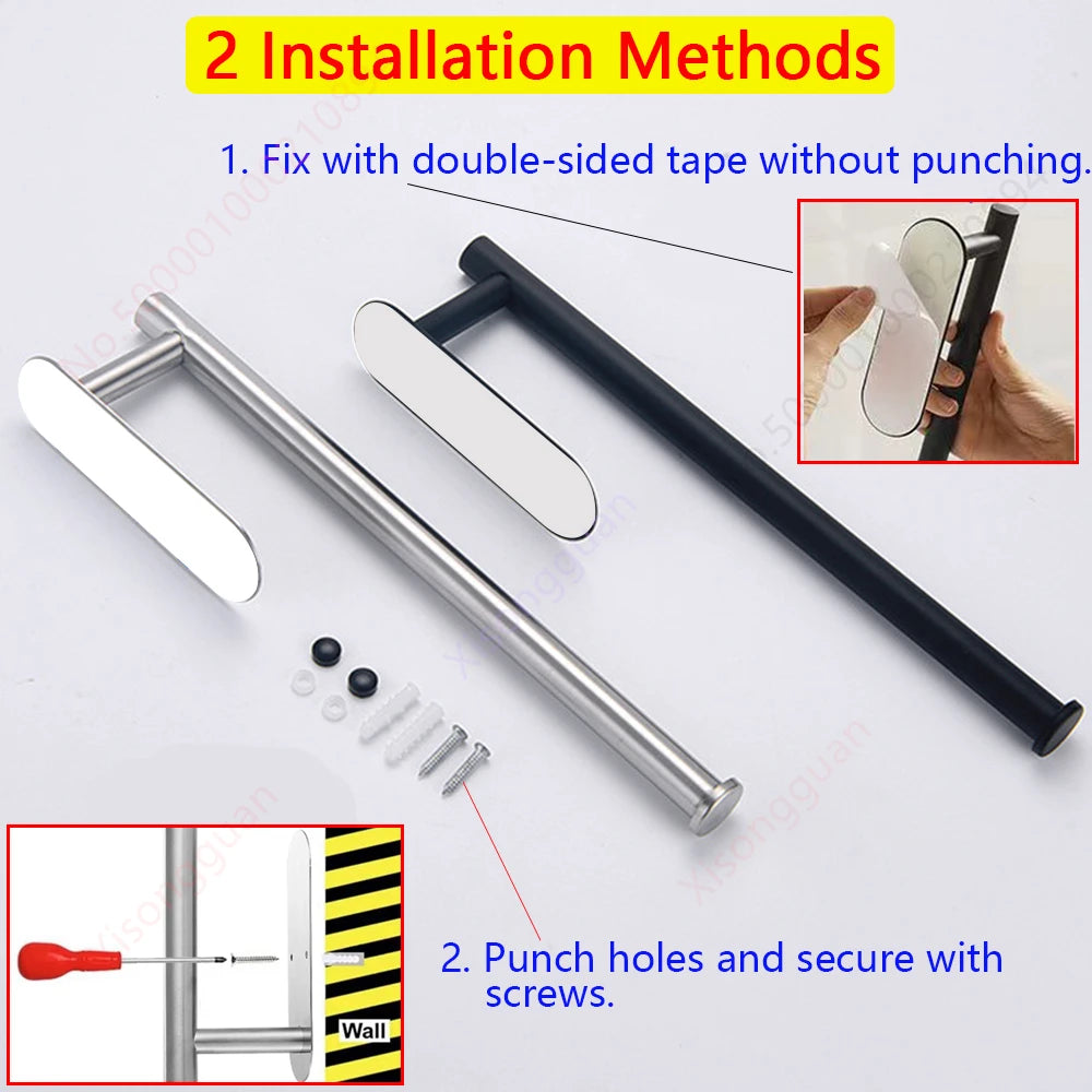 1/2PCS Kitchen Paper Towel Holder Toilet Paper Holder Adhesive Tissue