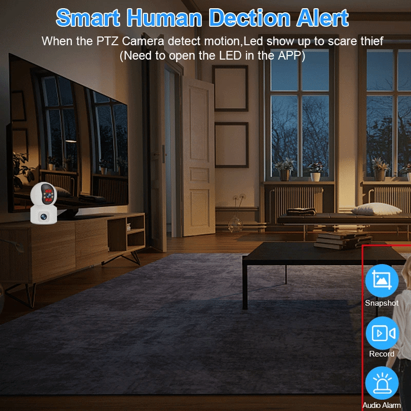 Smar 6MP WiFi Camera with Dual Screens Two-Way Audio Baby Monitor