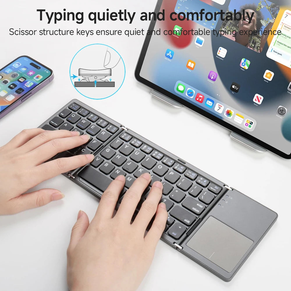 Mini Bluetooth Keyboard with Touchpad for Android IOS Windows Three
