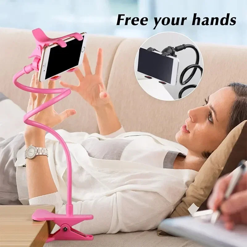 360 Clip Mobile Phone Holder Stand Portable Flexible Lazy Bed Desktop