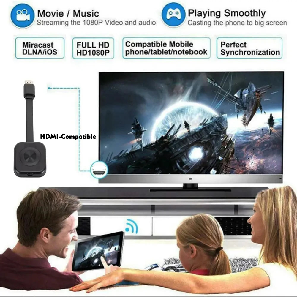 1080P HD Wireless WiFi Display Dongle TV Stick Video Adapter Airplay
