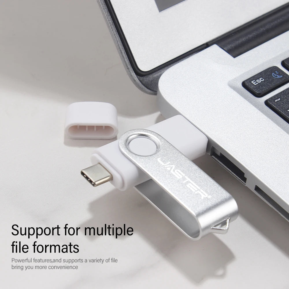 Free Custom Name OTG 2-in-1 USB Micro Type-c Flash Drive 4GB 8GB 16GB