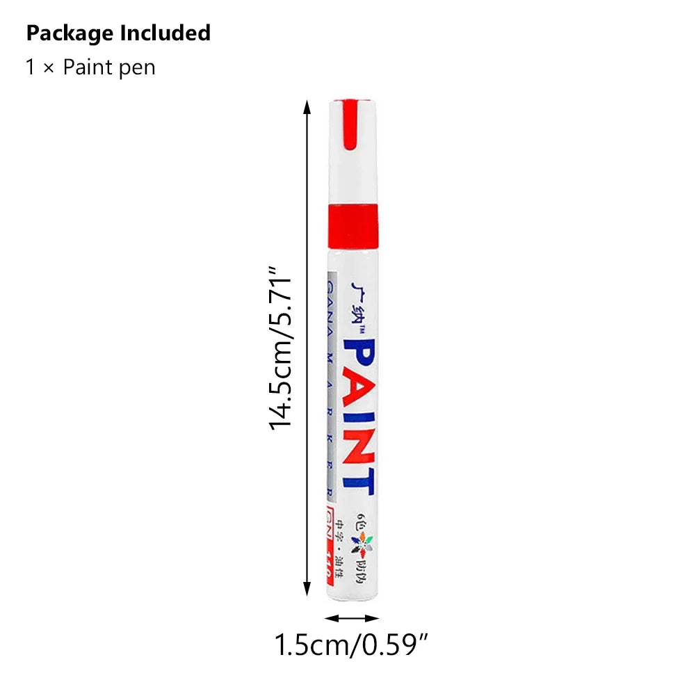 6 Pcs Colorful Permanent Paint Marker Waterproof White Markers tire