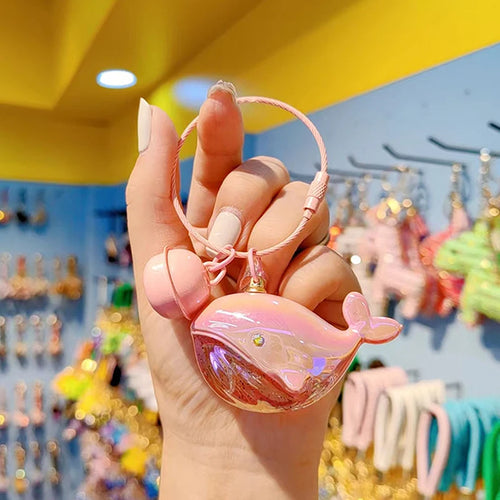 Cute Whale Dolphin Keychain Blue Marine Animal Doll Kawaii Keyring For