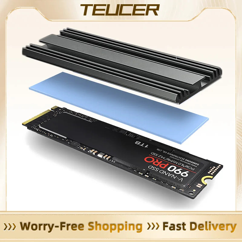 TEUCER M.2 SSD Heatsink M2 2280 Solid State Hard Disk Aluminum