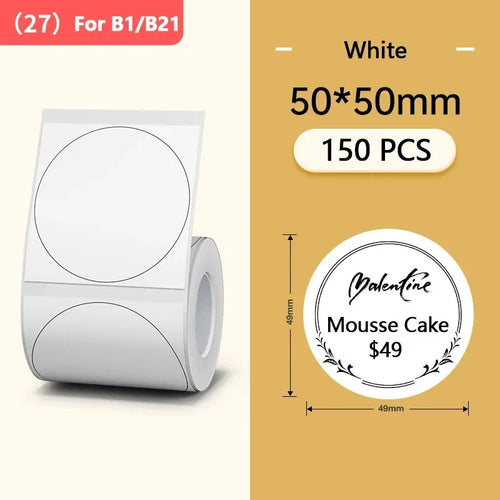 Niimbot Mini Printer Thermal Wire White/ Cable/Color/Round Sticker