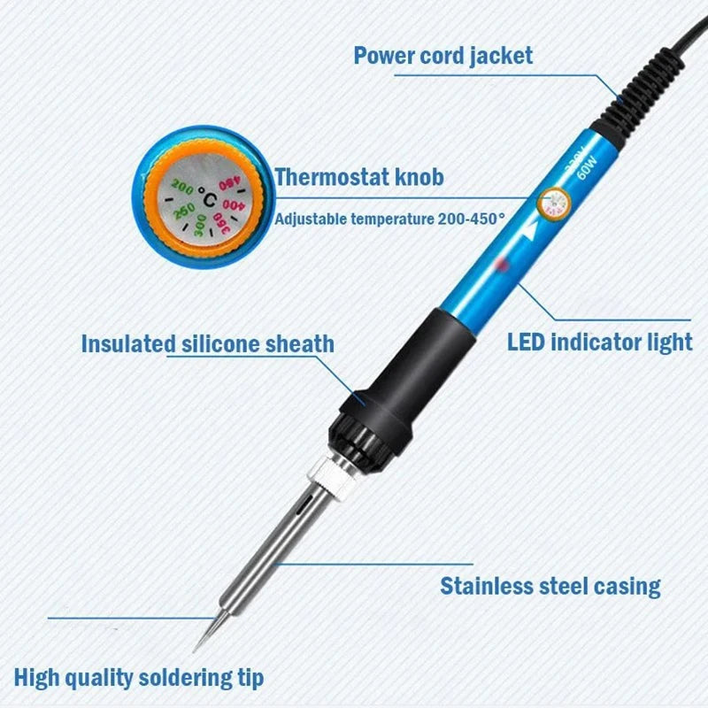 Adjustable Temperature Electric Soldering Iron 220V / 110V 60W