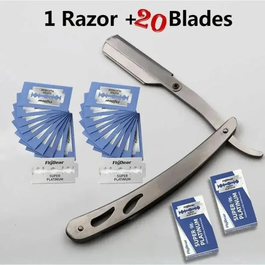 Men Professional Barber Razor Manual Shaver Straight Edge Stainless