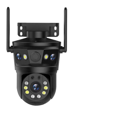 6K 12MP WIFI Camera Triple Lens Triple Screen Outdoor 10x Zoom PTZ