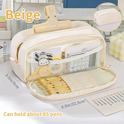 Pencil Case for Junior High School Students Large Capacity Pencil Case