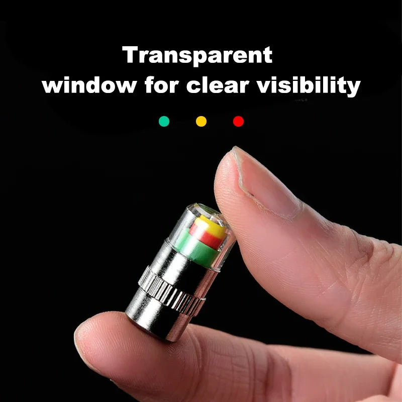 SEAMETAL 4pcs Car Tire Pressure Indicator Tire Pressure Gauge Alert