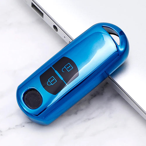 2/3 Buttons Soft TPU Car Key Cover Key Case for Mazda 2 3 6 Axela