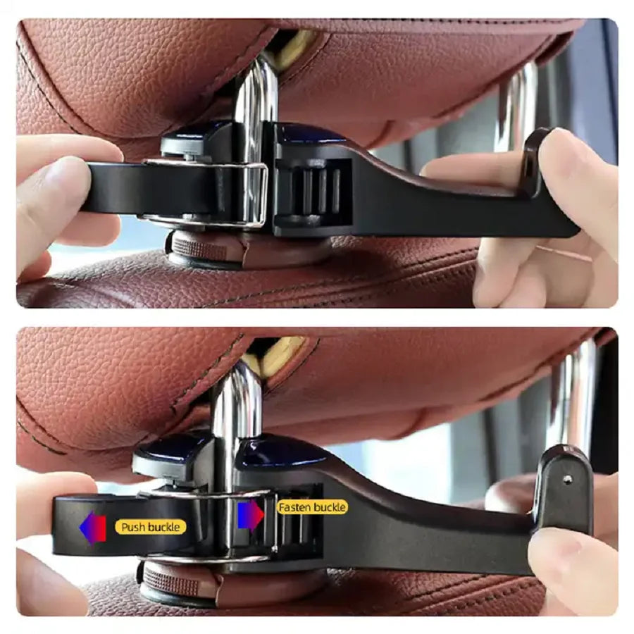 Car mounted hook black phone holder hook multifunctional car lock type