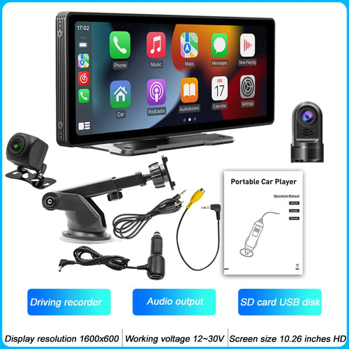 BQCC 10.26 Inch Portable MP5 Multimedia Video Player Android Auto