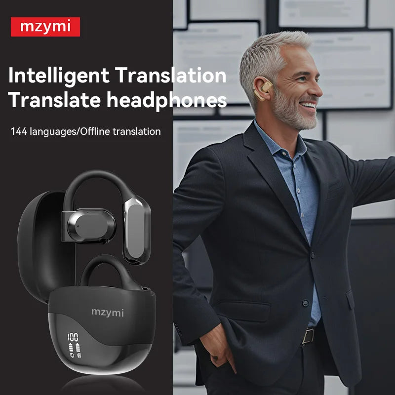 mzymi M62 Wireless Earbuds With Translate APP Earclip Bluetooth5.3