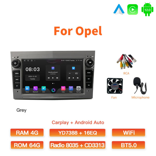 GATAXASKY 7"Car Android Radio Multimedia For Opel Vauxhall Astra H G J