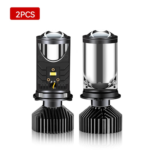 Y6 H4 LED Projector Headlight Projector Lens with Fan Cooling 90W