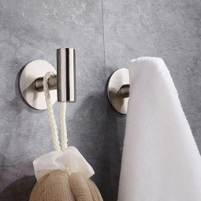 Stainless Steel Robe Hook Adhesive Wall Hook Towel Hook for Bathroom