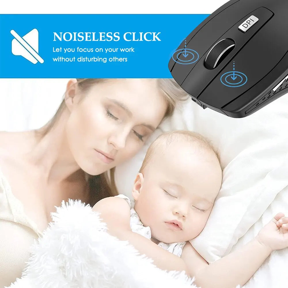 Wireless Mouse Silent Mouse 2.4G Portable Mobile Optical Office Mouse