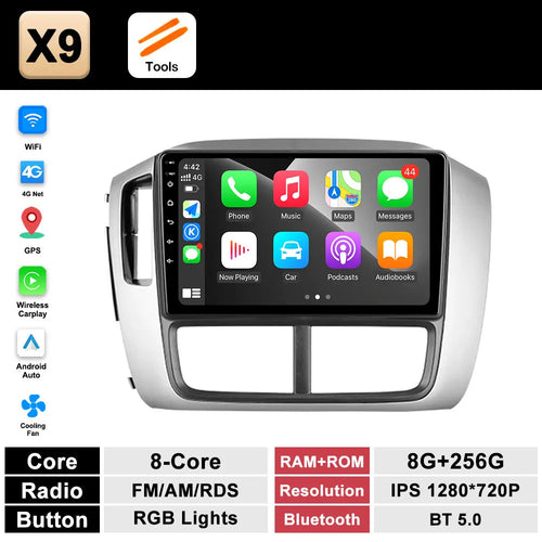 9 inch Navigation GPS Wireless Carplay Android System for Honda Pilot