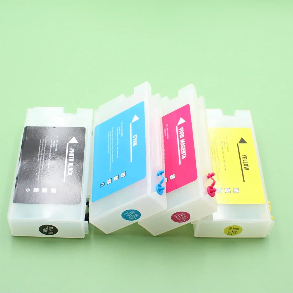 1Set Refillable Ink Cartridge Tank No Chip T41W2 T41W3 T41W4 T41W5